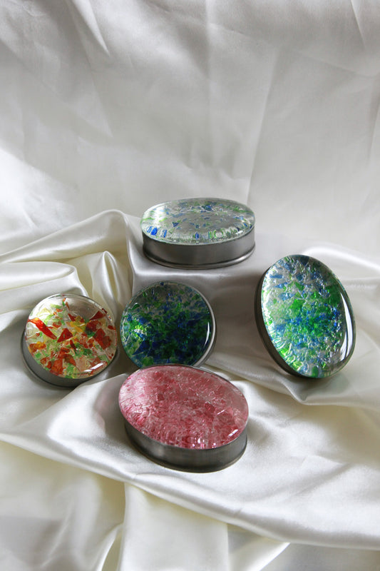 Boite à bijoux - Verte et Bleue Ovale