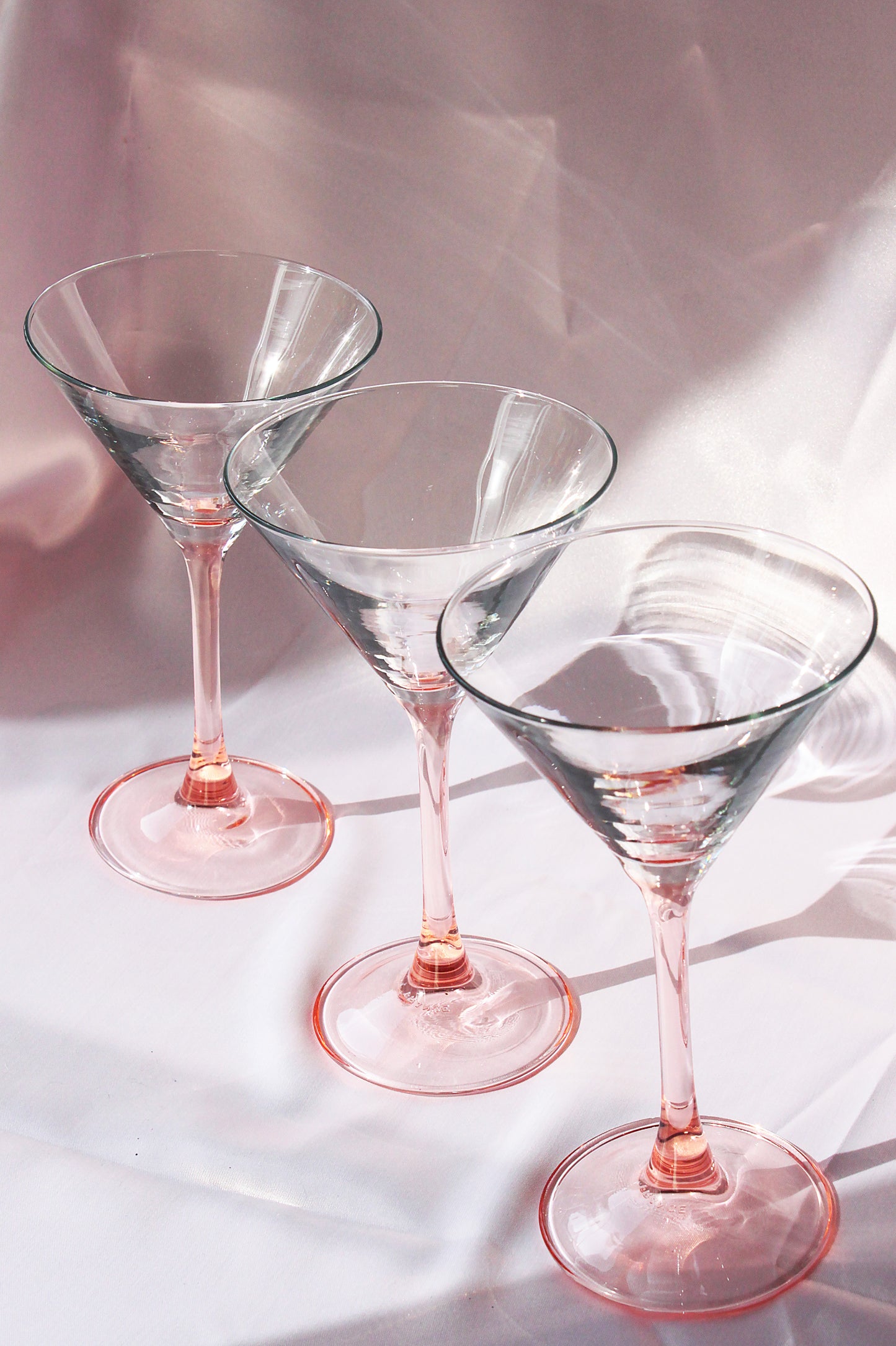 Set de 7 Verres à Martini Rose