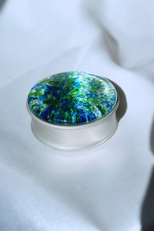 Boite à bijoux - Bleue Ronde