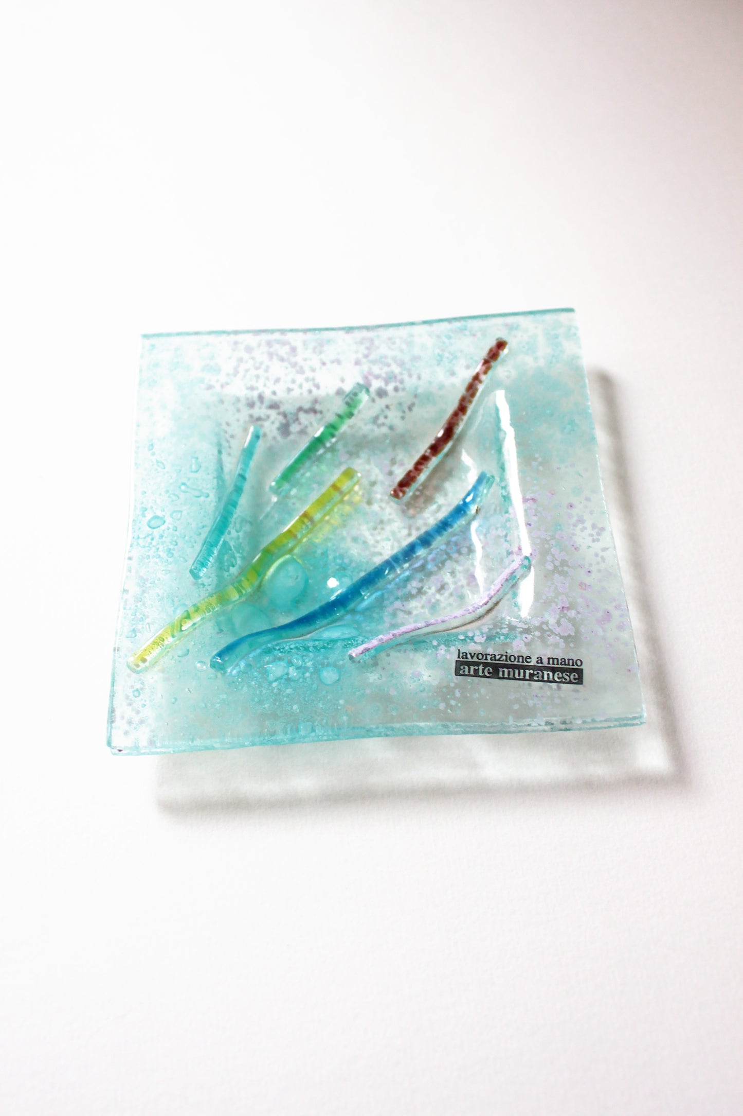 Cendrier en verre de Murano Carré