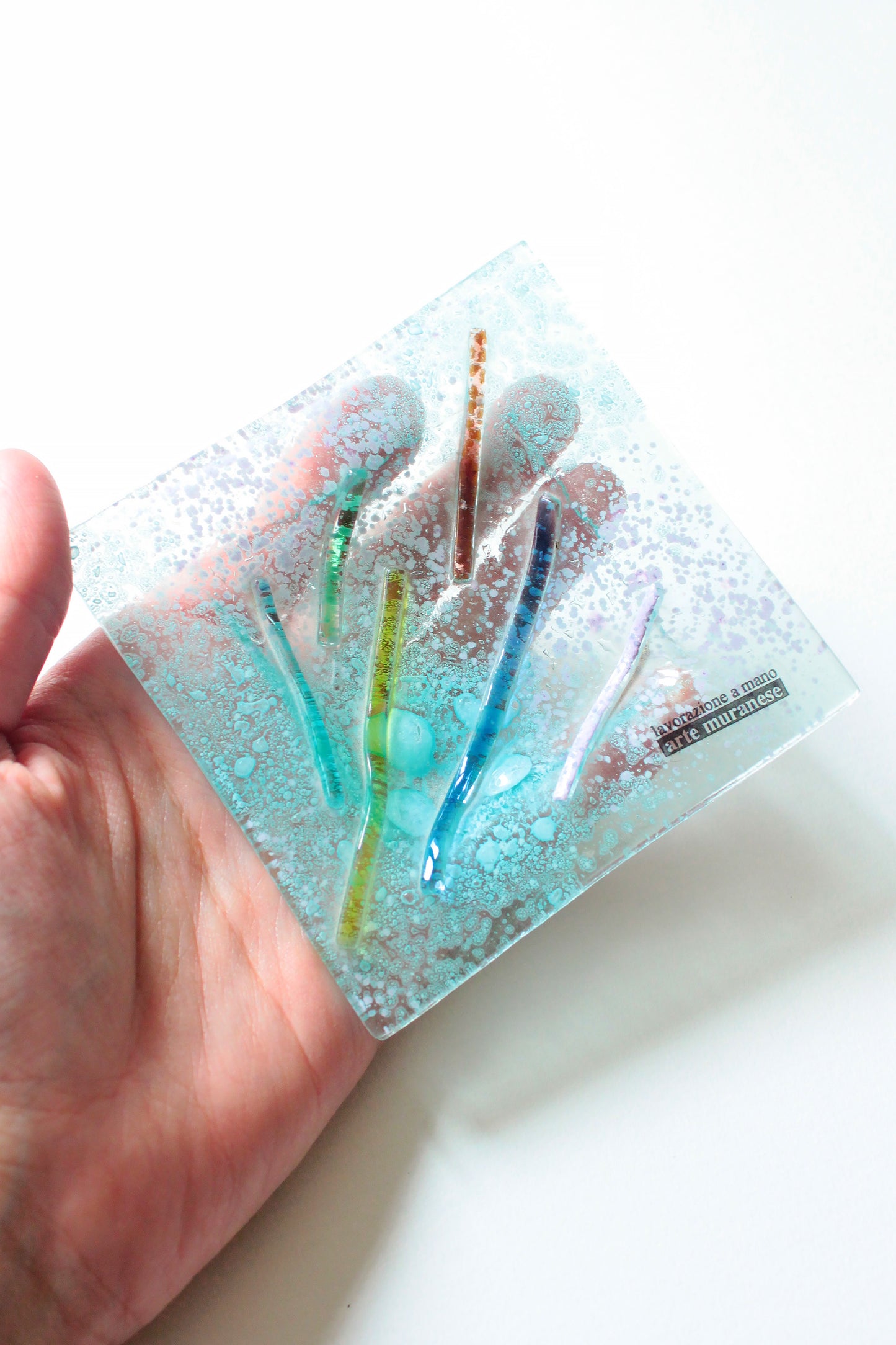 Cendrier en verre de Murano Carré