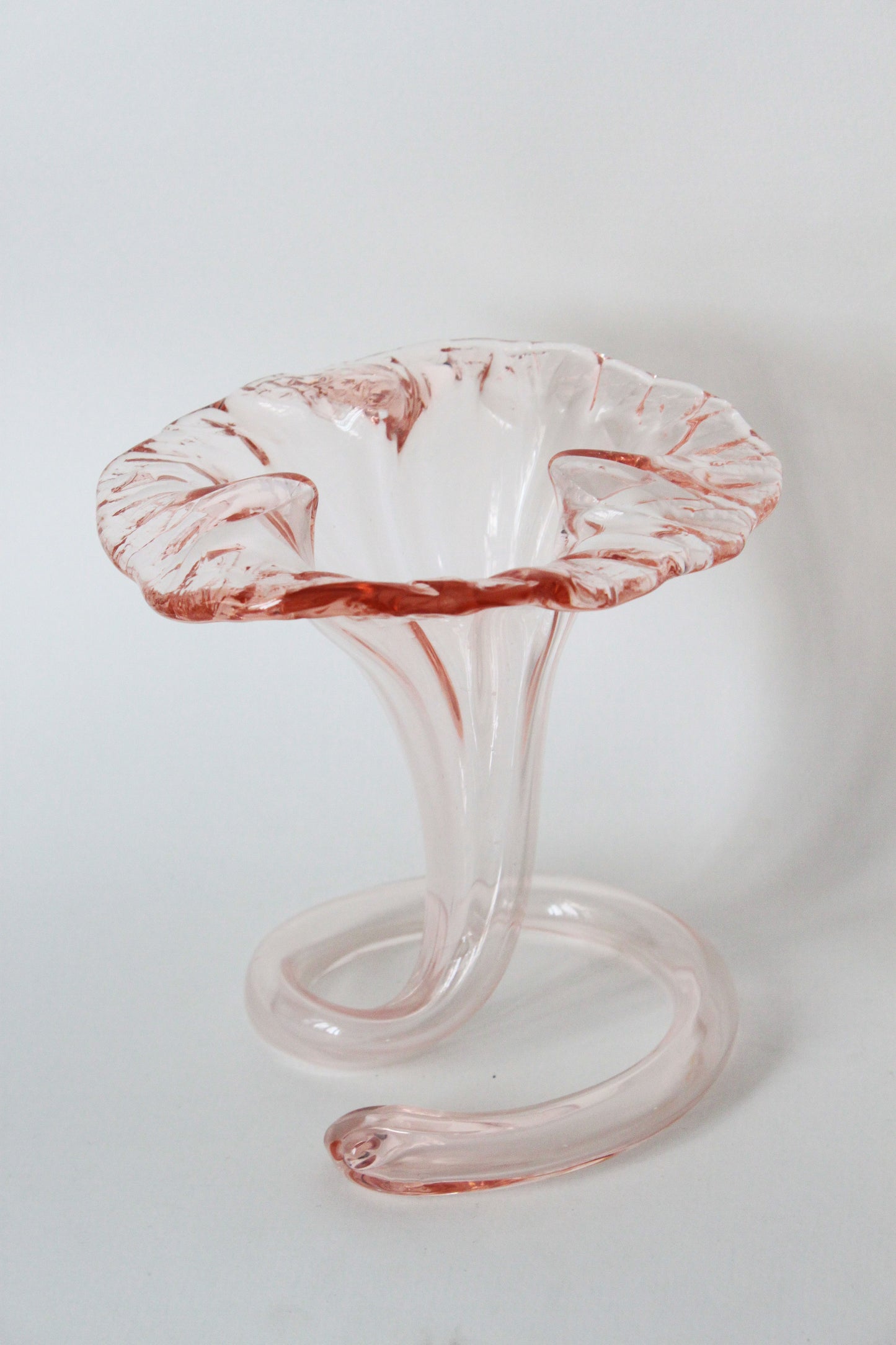 Vase trompette rose Murano