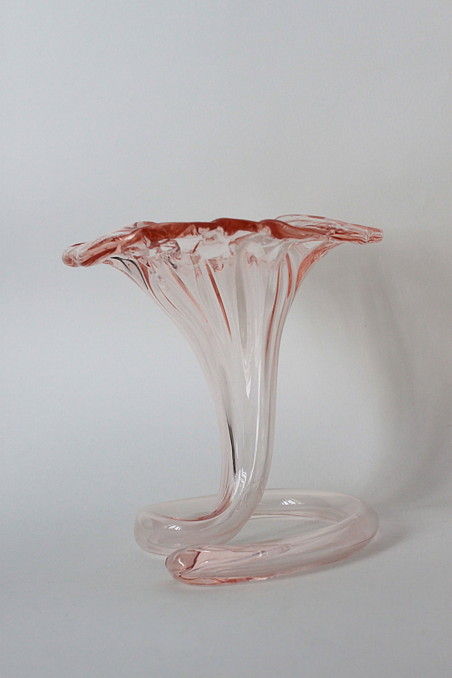 Vase trompette rose Murano