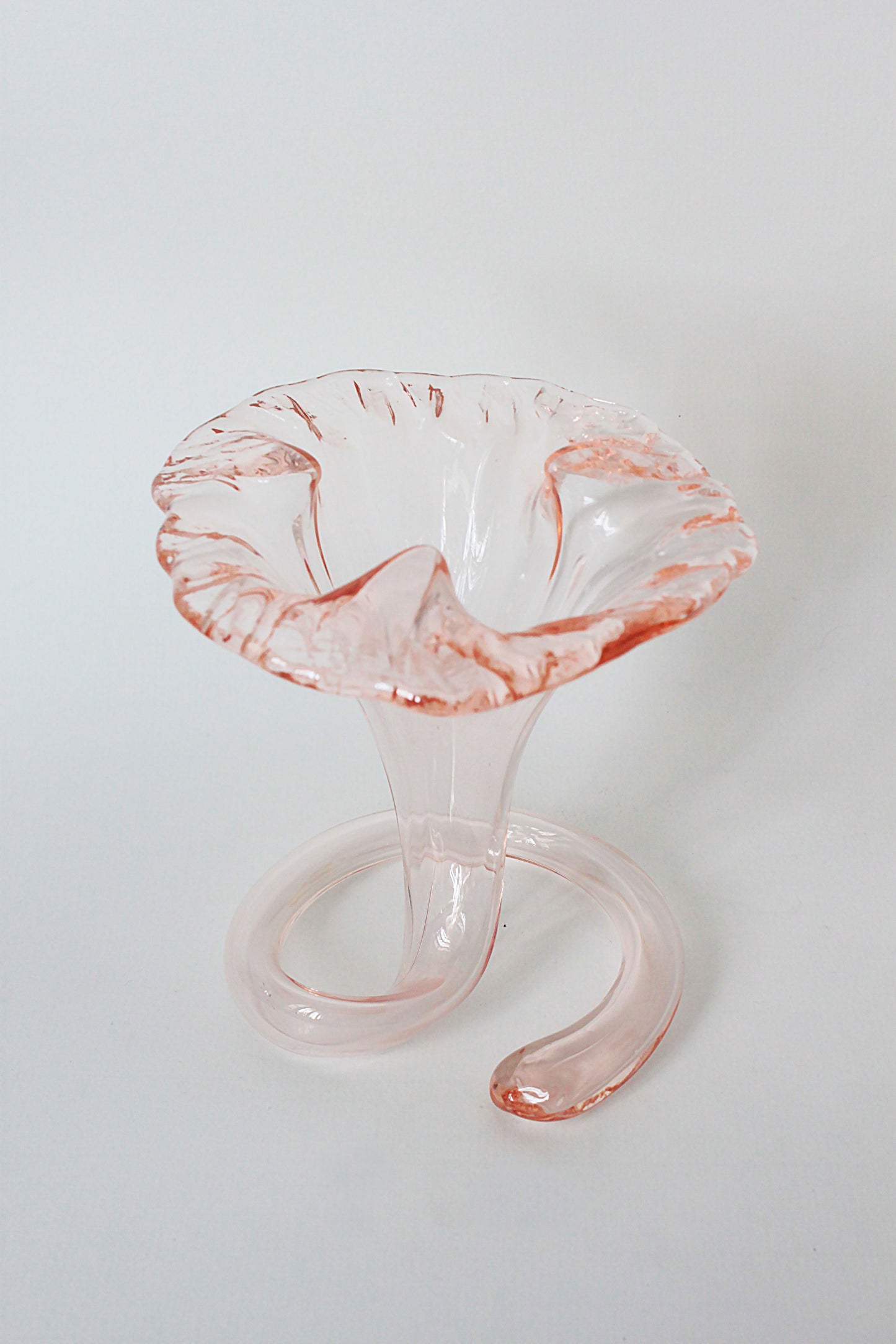 Vase trompette rose Murano