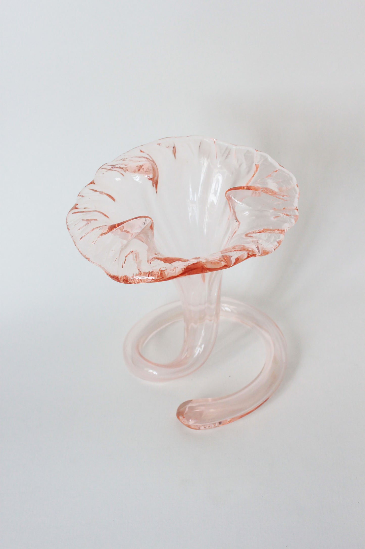 Vase trompette rose Murano