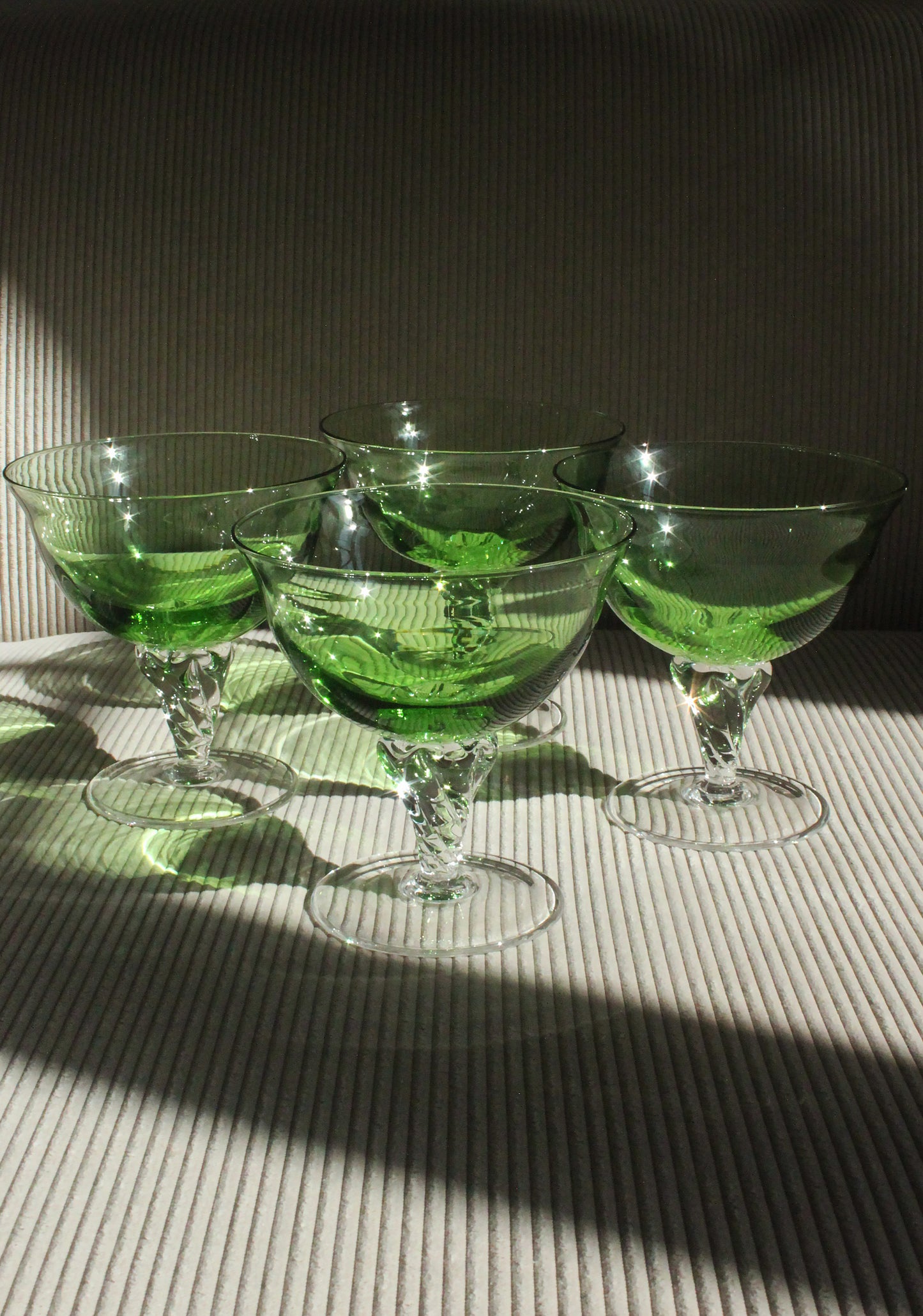 Lot de 4 coupes vert