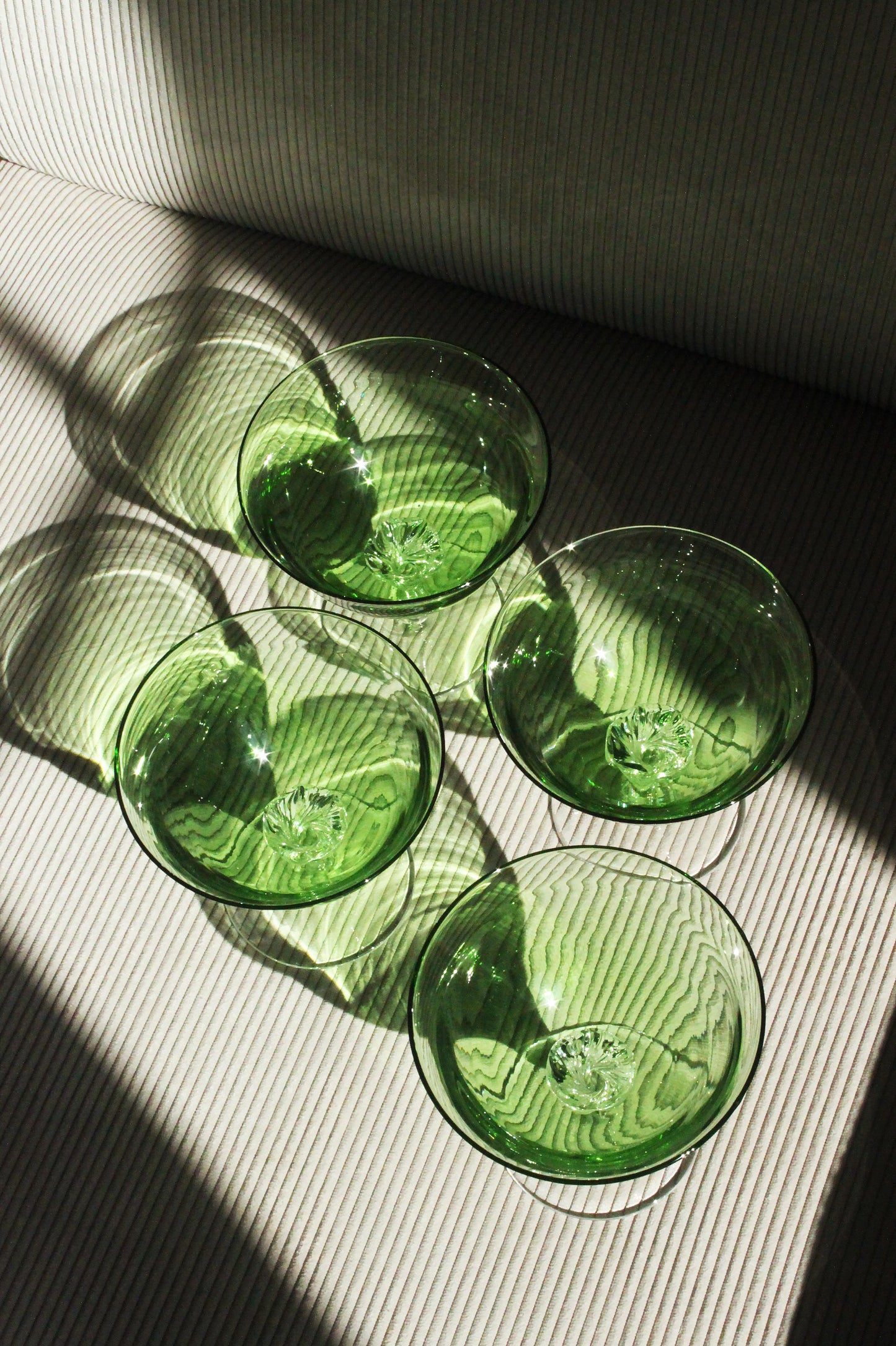Lot de 4 coupes vert