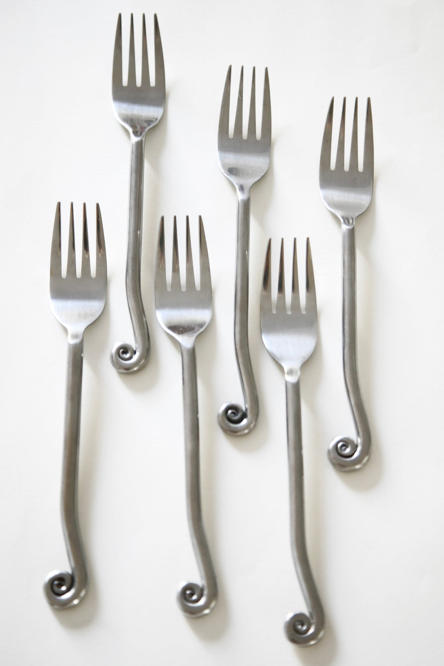 Lot 6 Fourchettes - motif spirale