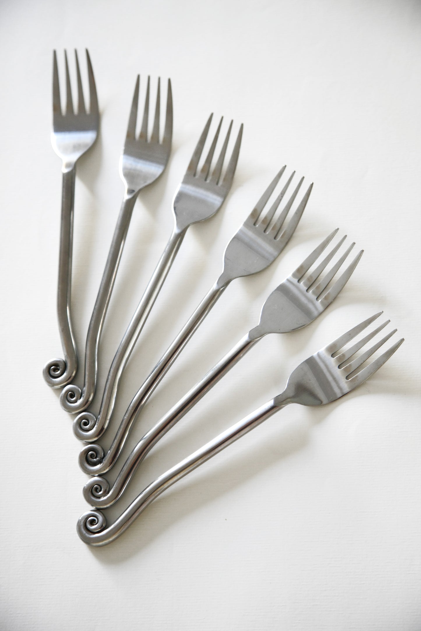 Lot 6 Fourchettes - motif spirale