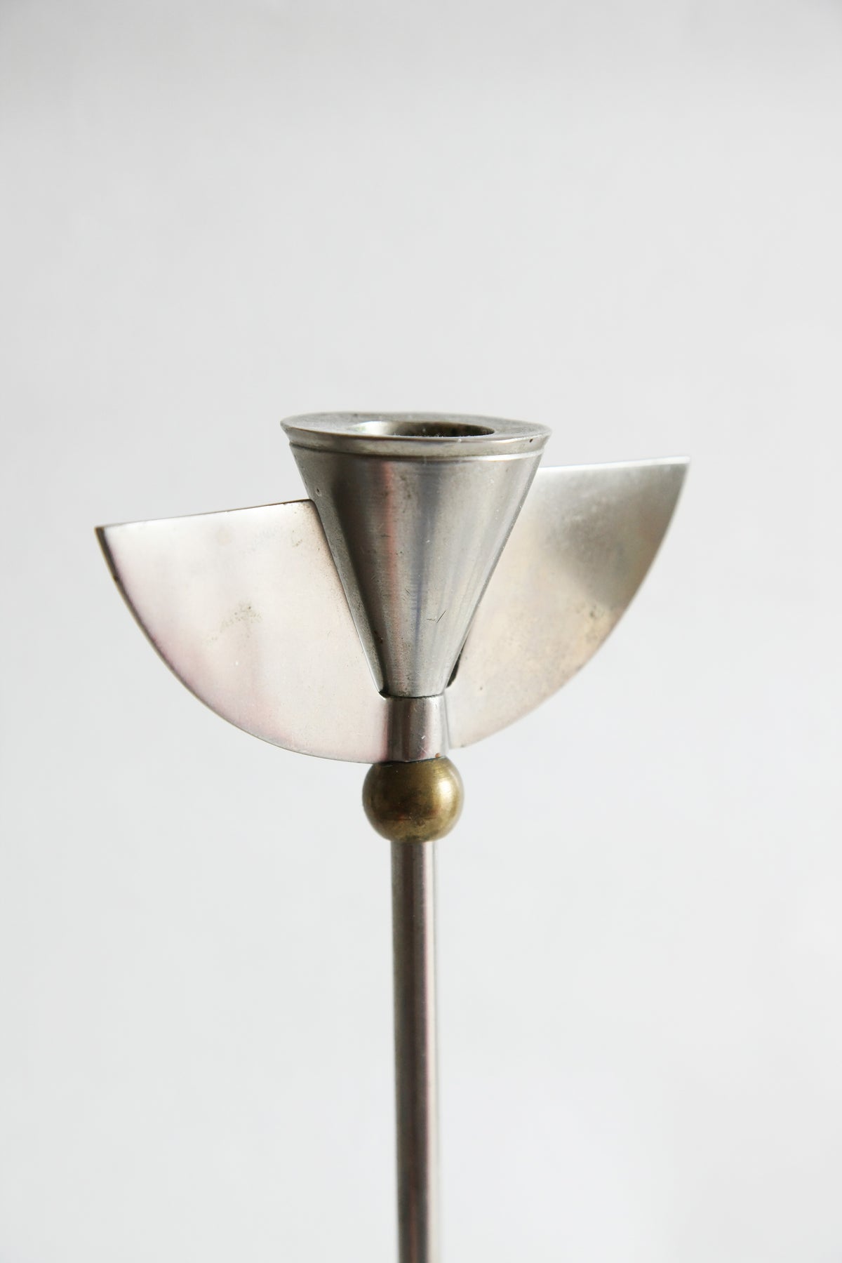 Pair of Chrome Candle Holders