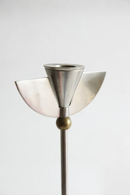 Pair of Chrome Candle Holders