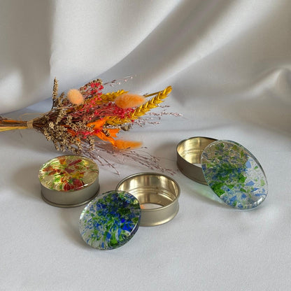 Boite à bijoux - Bleue Ronde