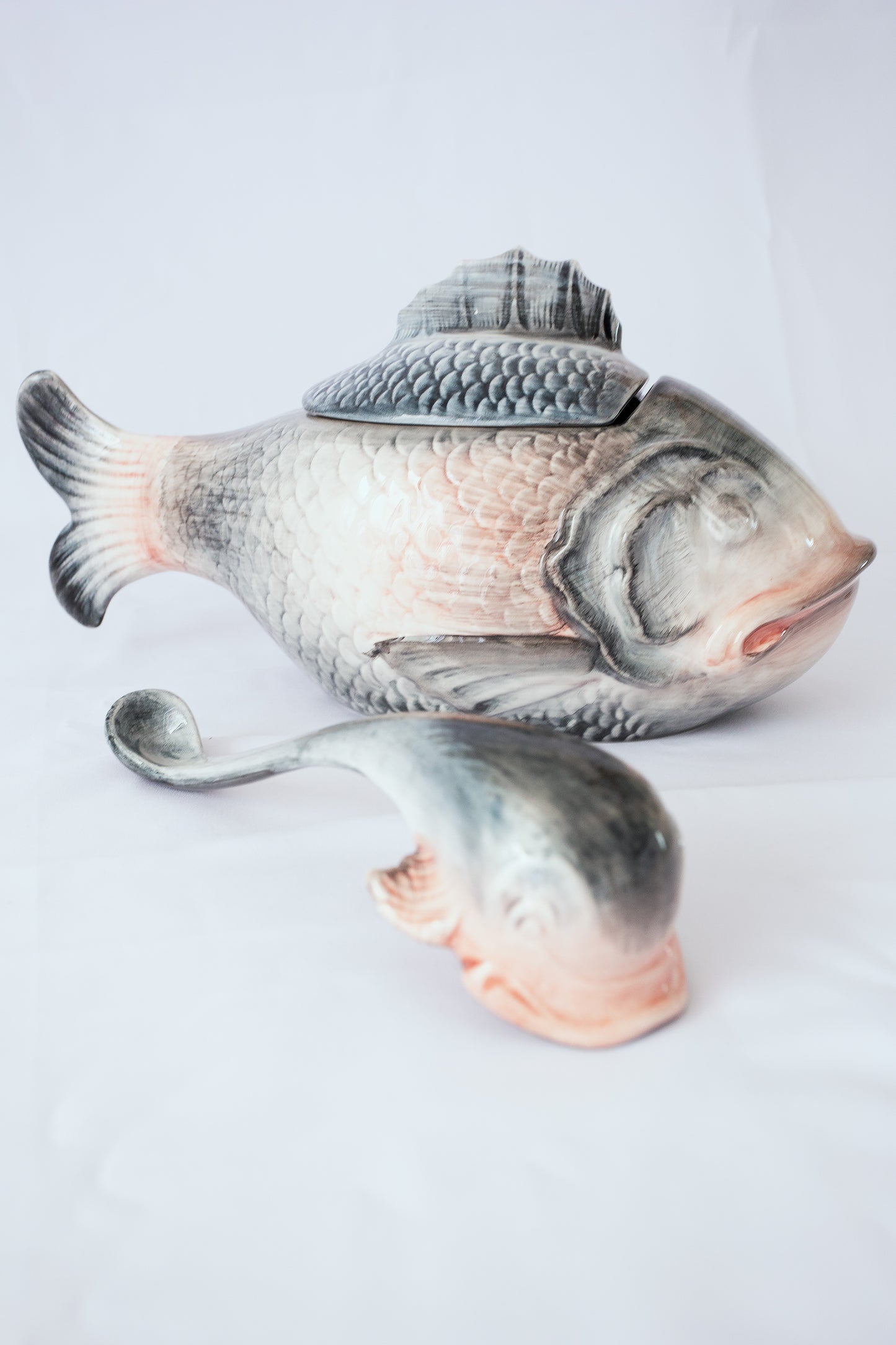 Hand-Painted Fish-Shaped Dinner Service