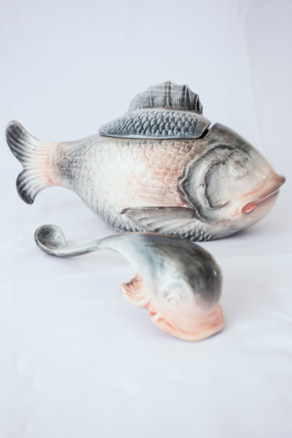 Hand-Painted Fish-Shaped Dinner Service