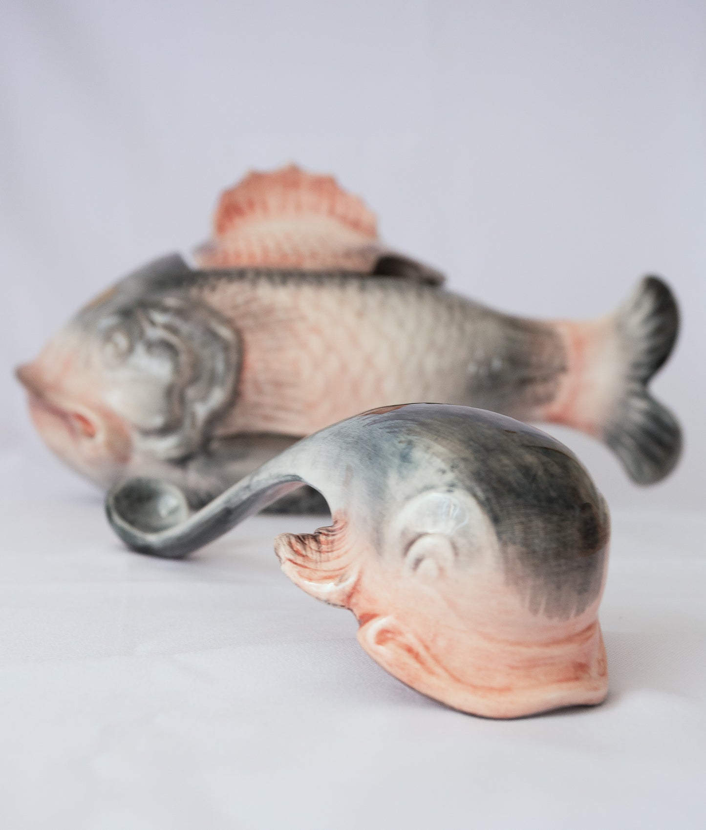 Hand-Painted Fish-Shaped Dinner Service