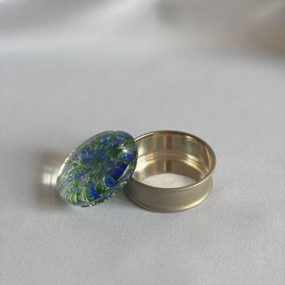 Boite à bijoux - Bleue Ronde