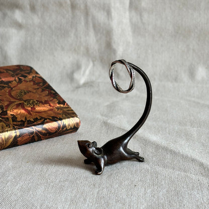 Ancienne statuette en bronze Souris