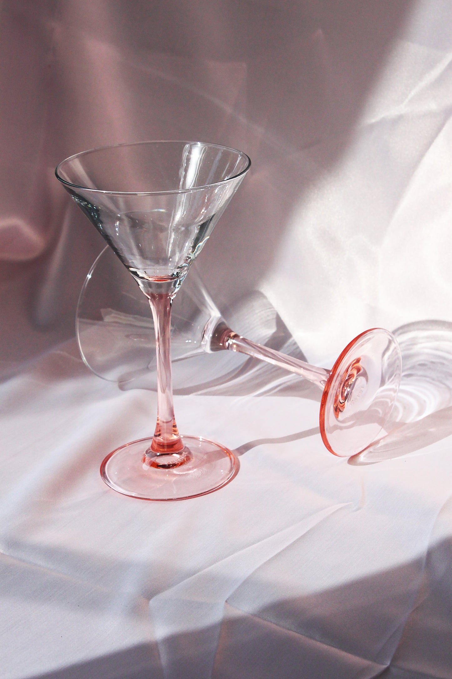 Set de 7 Verres à Martini Rose