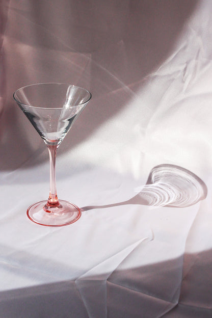 Set de 7 Verres à Martini Rose