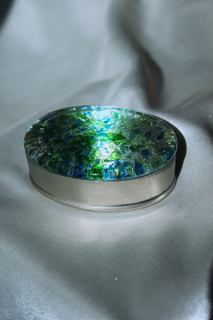 Boite à bijoux - Verte et Bleue Ovale