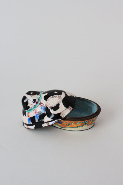 Enamelled Copper Dog Box