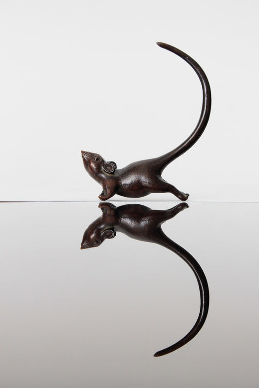 Ancienne statuette en bronze Souris