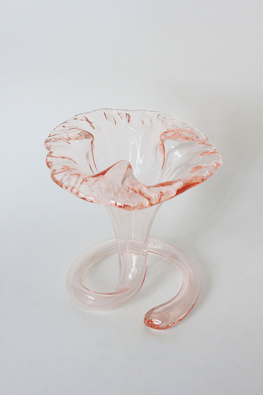 Vase trompette rose Murano