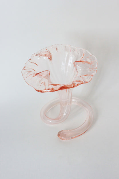 Vase trompette rose Murano