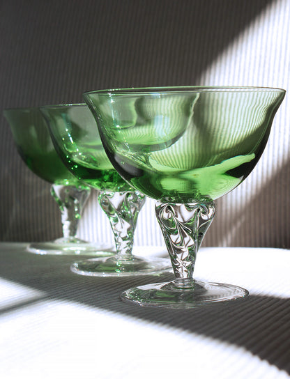 Lot de 4 coupes vert