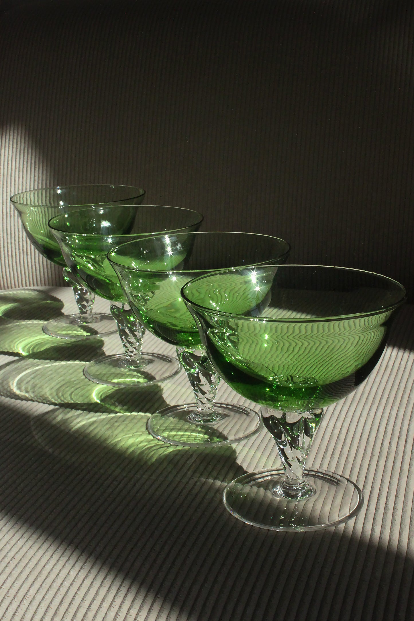 Lot de 4 coupes vert